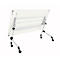 Mesa plegable Schäfer Shop Select con ruedas, rectangular, tubo cuadrado, ancho 1600 x fondo 600 x alto 720 mm, blanco/blanco