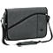 Messenger bag COLLEGE, polyester, Laptop-binnentas, gewatteerde draagband, B400xD100xH300 mm, grijs gespikkeld