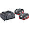 Metabo Akku-Set Basic 5,5 LiHD, 18 V, 2x5,5 Ah, Ultra-M-Technologie, kompatibel seit 2009