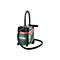 Dunkelgrüner Staubsauger der Marke Metabo, Modell ASA 30 L PC, mit schwarzem Schlauch und Rollen, vor weißem Hintergrund.
