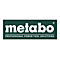 Metabo Logo in Weiß auf einem dunkelgrünen, rechteckigen Hintergrund mit Schriftzug Professional Power Tool Solutions.