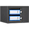 Meubelkluis Format Atlanta, 23 l, deurscharnier rechts, slot met dubbelbaardsluiting, 2 sleutels, B 420 x D 380 x H 300 mm, grafietgrijs