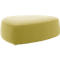 Meubles rembourrés Leyform GOGO Pouf, grand, ovale, L 1240 x P 1090 x H 440 mm, avec patins, revêtement en tissu, jaune