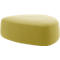 Meubles rembourrés Leyform GOGO Pouf, grand, ovale, L 1240 x P 1090 x H 440 mm, avec patins, revêtement en tissu, jaune
