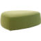 Meubles rembourrés Leyform GOGO Pouf, grand, ovale, L 1240 x P 1090 x H 440 mm, avec patins, revêtement tissu, vert clair