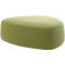 Meubles rembourrés Leyform GOGO Pouf, grand, ovale, L 1240 x P 1090 x H 440 mm, avec patins, revêtement tissu, vert clair