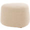 Meubles rembourrés Leyform GOGO Pouf, petit, ovale, L 550 x P 515 x H 440 mm, avec patins, revêtement en tissu, beige