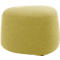 Meubles rembourrés Leyform GOGO Pouf, petit, ovale, L 550 x P 515 x H 440 mm, avec patins, revêtement en tissu, jaune