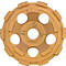 Disque de meulage circulaire avec segments et trous, lettrage.