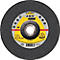 Disque à tronçonner rond gris avec lettrage jaune et blanc. Inscription : Kronenflex A 46 N Supra, 8500 1/min, 80 m/s, Art. 13410.