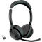 Micro-casque Jabra Evolve2 55, station de charge, portée jusqu'à 30 m, jusqu'à 10 h, optimisé pour les équipes MS, stéréo, noir