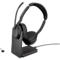 Micro-casque Jabra Evolve2 55, station de charge, portée jusqu'à 30 m, jusqu'à 10 h, optimisé pour les équipes MS, stéréo, noir