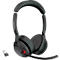 Micro-casque Jabra Evolve2 55, station de charge, portée jusqu'à 30 m, jusqu'à 10 h, optimisé UC, stéréo, noir