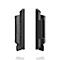 Deux appareils rectangulaires noirs se font face. Les appareils ont des éléments en saillie.
