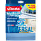 Vileda microfiber cleaning cloths package with product name and blue background.