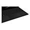 Nahaufnahme der schwarzen Tastatur und des Touchpads eines Microsoft Surface Pro Keyboards.