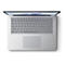 Graues Laptop von oben, Tasten und Touchpad deutlich erkennbar.