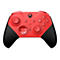 Roter Xbox-Controller mit schwarzen Griffen. Schwarzes Xbox-Logo in der Mitte, KnÃ¶pfe und Joysticks.