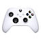 Weißer Xbox-Controller vor weißem Hintergrund mit farbigen Tasten und zwei Analog-Sticks.