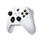 Manette Xbox blanche sur fond blanc. Avec des joysticks noirs, des boutons d'action colorés et le logo Xbox.
