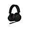 Casque de jeu noir avec des accents verts, un microphone et le logo Xbox. Le casque est en lévitation sur un fond blanc.