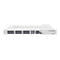 Weißer MikroTik Cloud Router Switch CRS326 vor weißem Hintergrund.