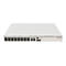 MikroTik CRS520-4XS-16XQ Netzwerk-Switch mit zahlreichen Anschlüssen in weißem Gehäuse vor neutralem Hintergrund.