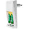 Mini batterijlader voor batterijen Varta, 2x AA/AAA, incl. 2 AA oplaadbare batterijen, laadtijd 4,5 h, EU-stekker, 100-240 V, B 43 x D 63 x H 102 mm, wit
