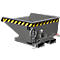 Mini spaanbak type EXPO-E 225, kabelbediend kantelproces, capaciteit 0,225 m³, tot 750 kg, muisgrijs RAL 7005