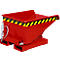 Mini-Spänebehälter Typ EXPO-E 150, Seilzug-Kippvorgang, Inhalt 0,15 m³, bis 750 kg, feuerrot RAL 3000