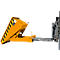 Mini-Spänebehälter Typ EXPO-E 150, Seilzug-Kippvorgang, Inhalt 0,15 m³, bis 750 kg, gelborange RAL 2000