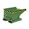 Mini spanencontainer type EXPO-E 150, kabelbediend kantelproces, capaciteit 0,15 m³, tot 750 kg, resedagroen RAL 6011