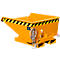 Mini spanencontainer type EXPO-E 225, kabelbediend kantelproces, capaciteit 0,225 m³, tot 750 kg, geel-oranje RAL 2000