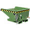 Mini spanencontainer type EXPO-E 225, kabelbediend kantelproces, capaciteit 0,225 m³, tot 750 kg, resedagroen RAL 6011