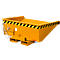 Mini spanencontainer type EXPO-E 275, kabelbediend kantelproces, capaciteit 0,275 m³, tot 750 kg, geel-oranje RAL 2000