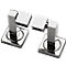 Miroir et support mural, inox