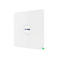 Quadratischer, weißer Mitel Access Point mit mittigem Logo und grüner Statusleuchte.