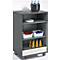 Mobiele cateringkast met rolluik, B 650 x D 500 x H 1000 mm grafiet/wit