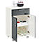 Mobiele cateringkast met vleugeldeuren - B 650 x D 500 x H 1000 mm - wit/grafiet