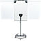 Mobiele flip-over Legamaster Sketch Pro, magnetisch bord, in hoogte verstelbaar, 2 zijarmen, ronde voet, incl. startset, B 680 x H 1050 mm, zwart en wit