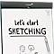 Mobiele flip-over Legamaster Sketch Pro, magnetisch bord, in hoogte verstelbaar, 2 zijarmen, ronde voet, incl. startset, B 680 x H 1050 mm, zwart en wit