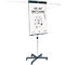 Mobiele flip-over Legamaster Sketch Pro, magnetisch bord, in hoogte verstelbaar, 2 zijarmen, stervoet, incl. startset, B 680 x H 1050 mm, zwart en wit