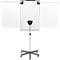 Mobiele flip-over Legamaster Sketch Pro, magnetisch bord, in hoogte verstelbaar, 2 zijarmen, stervoet, incl. startset, B 680 x H 1050 mm, zwart en wit