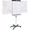 Mobiele flip-over Legamaster Sketch Pro, magnetisch bord, in hoogte verstelbaar, 2 zijarmen, stervoet, incl. startset, B 680 x H 1050 mm, zwart en wit