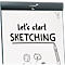 Mobiele flip-over Legamaster Sketch Pro, magnetisch bord, in hoogte verstelbaar, 2 zijarmen, stervoet, incl. startset, B 680 x H 1050 mm, zwart en wit