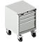Mobiele gereedschapskast WSK 27-27, 4 laden, tot 75 kg, H 770 mm, individuele vergrendeling, staal, lichtgrijs/lichtgrijs