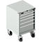 Mobiele gereedschapskast WSK 27-27, 6 laden, tot 75 kg, H 870 mm, individuele vergrendeling, staal, lichtgrijs/lichtgrijs