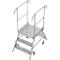 Mobiele platformtrap Krause Stabilo Professional, dubbelzijdig toegankelijk, 2x3 treden, platform 600 x 700 mm, werkhoogte 2750 mm