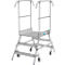 Mobiele platformtrap Krause Stabilo Professional, dubbelzijdig toegankelijk, 2x3 treden, platform 600 x 700 mm, werkhoogte 2750 mm