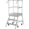 Mobiele platformtrap Krause Stabilo Professional, enkelzijdige toegang, 1x3 treden, platform 600 x 700 mm, werkhoogte 2750 mm